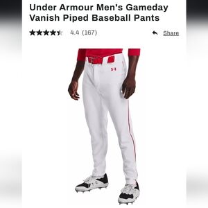 Under Armour Men's White Baseball Pants
